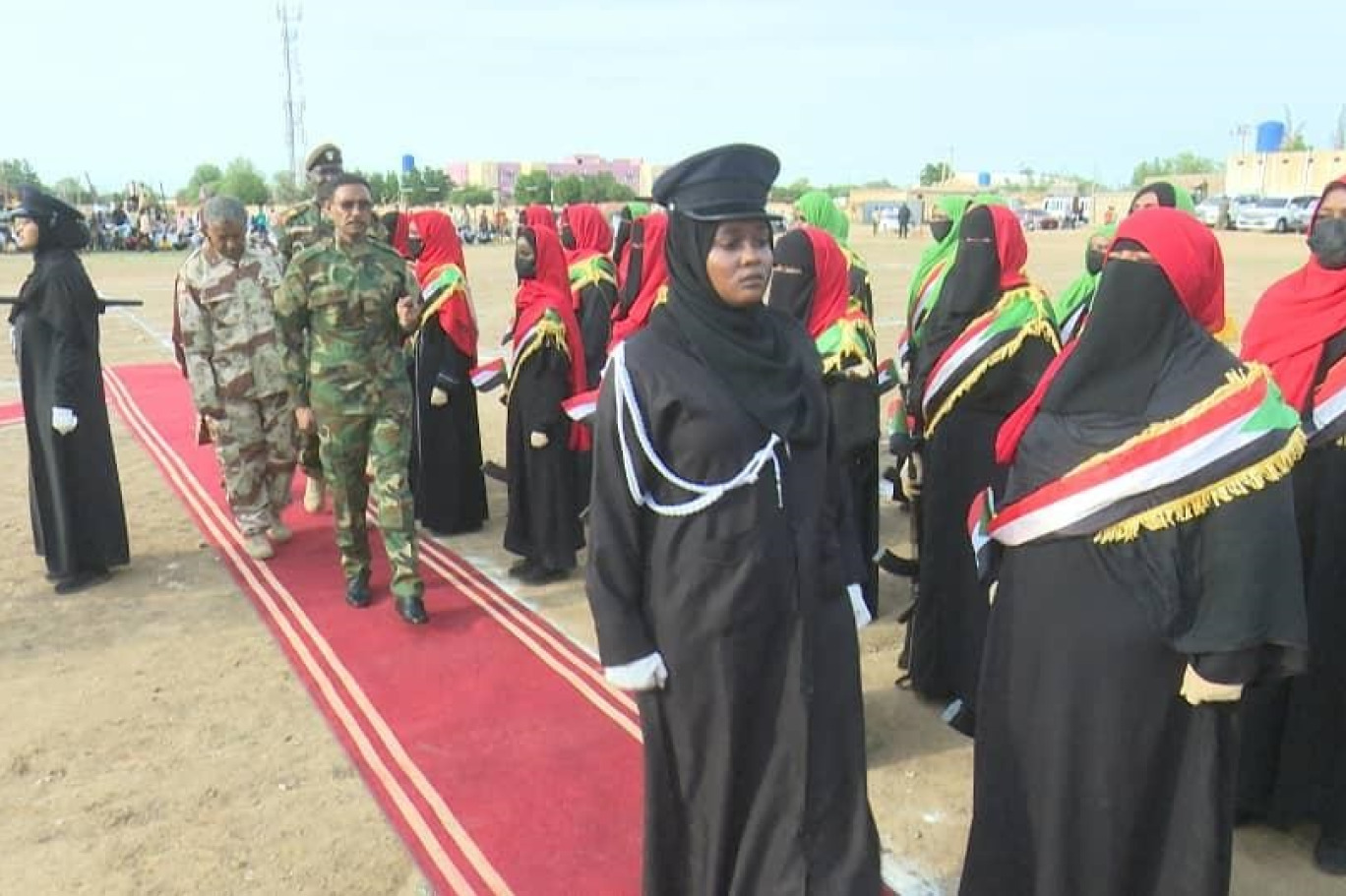 Femmes soudanaises à un camp d'entraînement