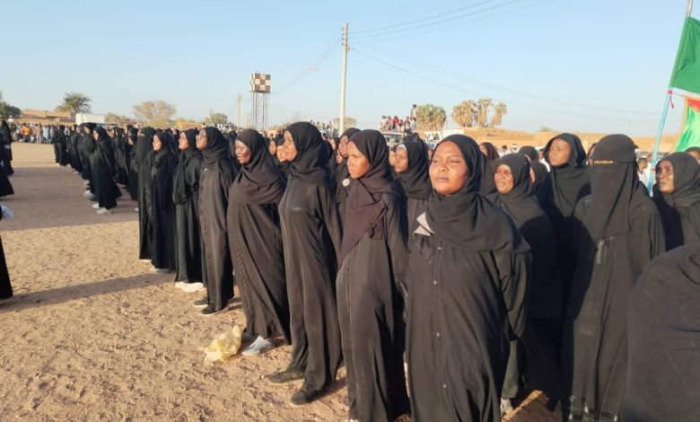 Camp de mobilisation dans le quartier d'Al-Shati' à Karari, dans l'État de Khartoum.